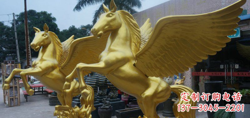 泰安飞马玻璃钢仿铜动物雕塑