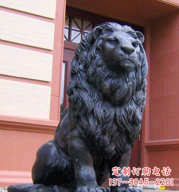 泰安非洲狮子铜雕塑