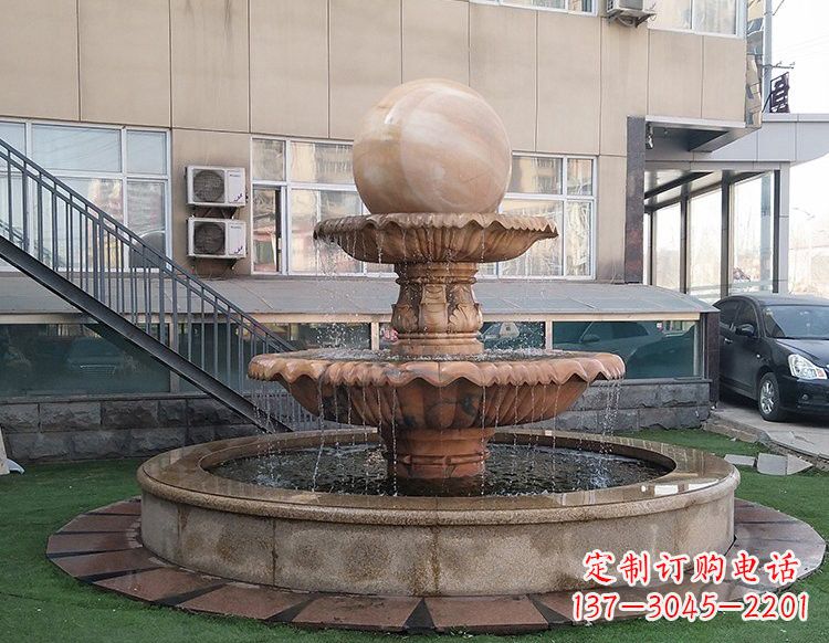 泰安风水球喷泉石雕 (2)