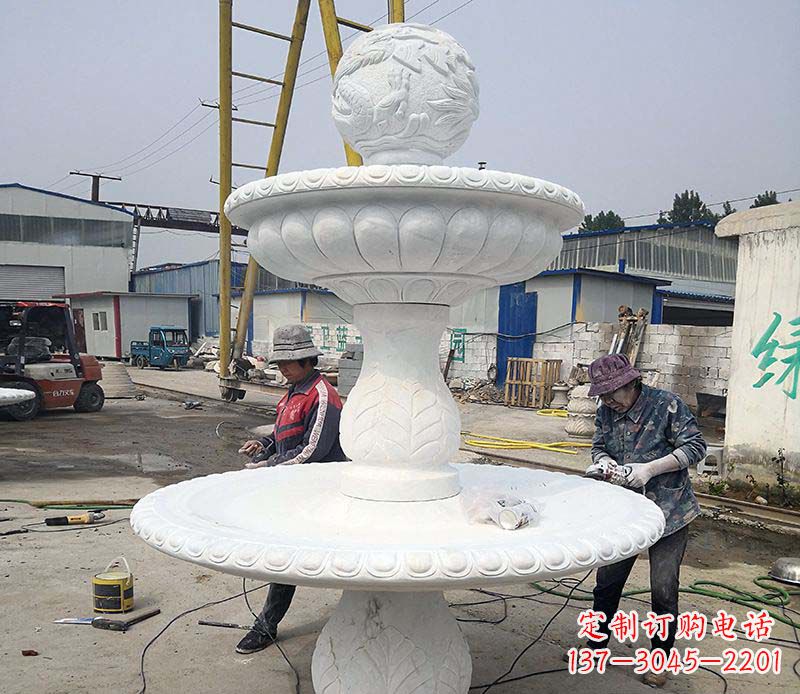 泰安风水球喷泉石雕1