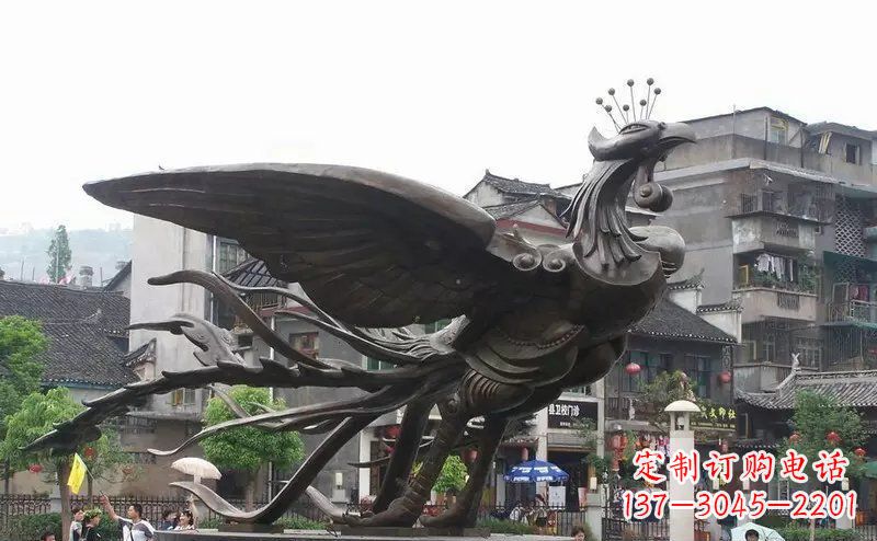泰安凤凰公园景观铜雕