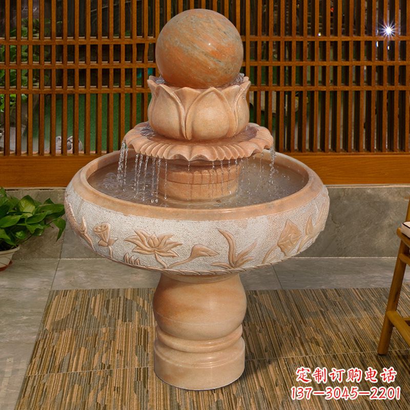 泰安涪陵石雕风水球