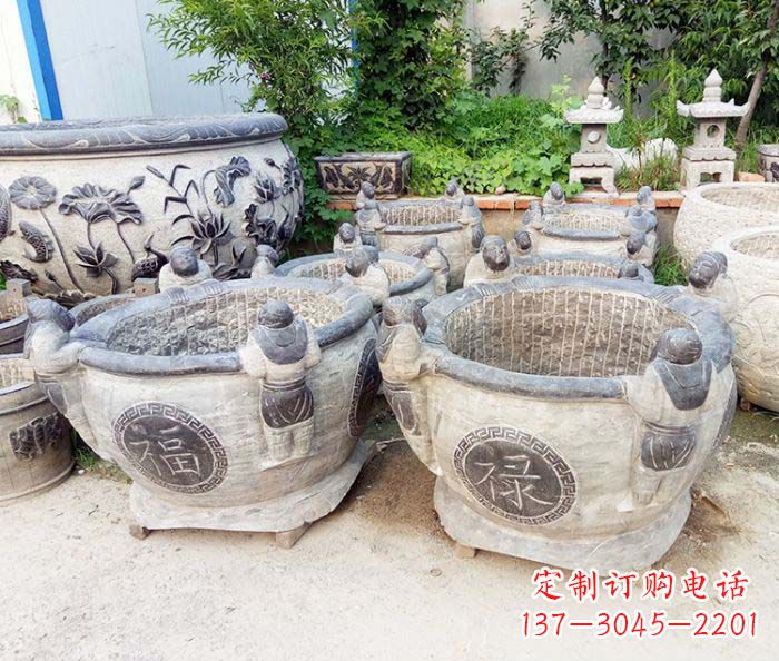 泰安福禄招财石雕水缸