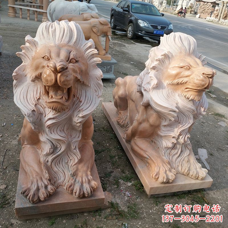 泰安港币狮子爬狮雕塑——经典的海洋之神艺术
