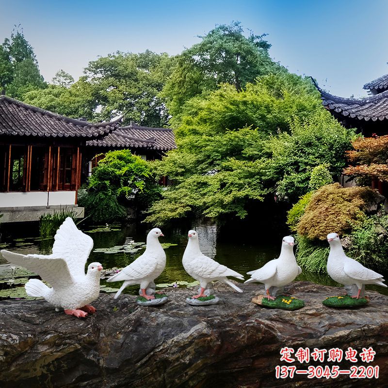 泰安鸽子的雕塑