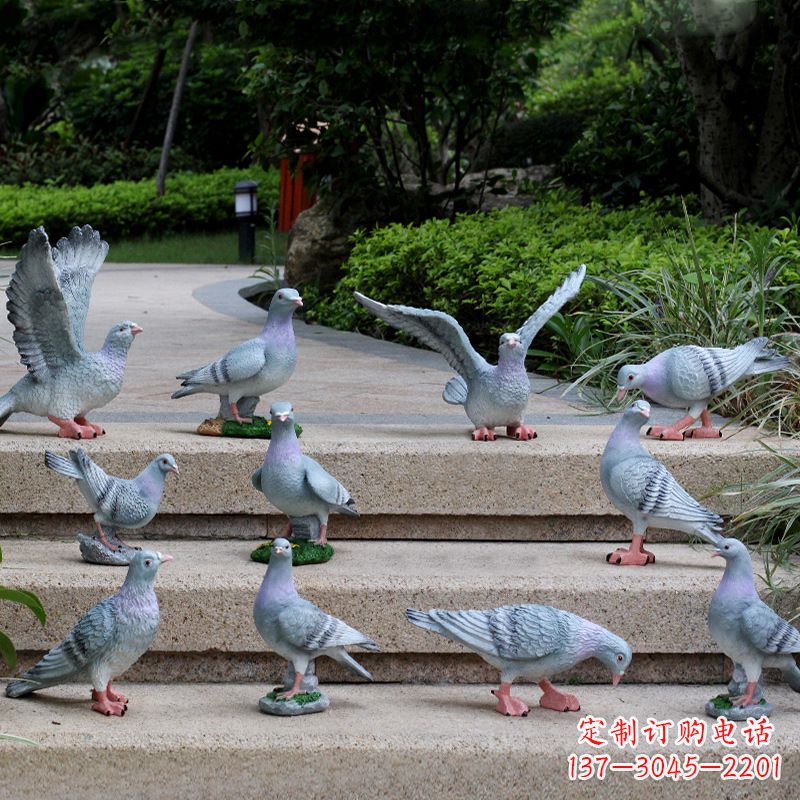 泰安鸽子兔子猴子大象雕塑