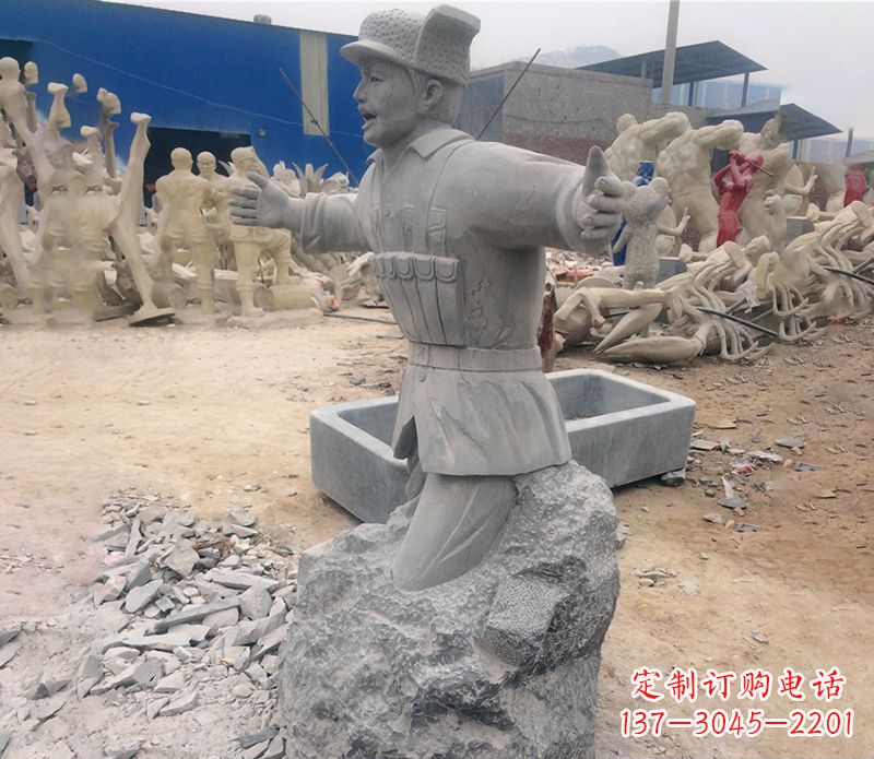 泰安革命黄继光石雕