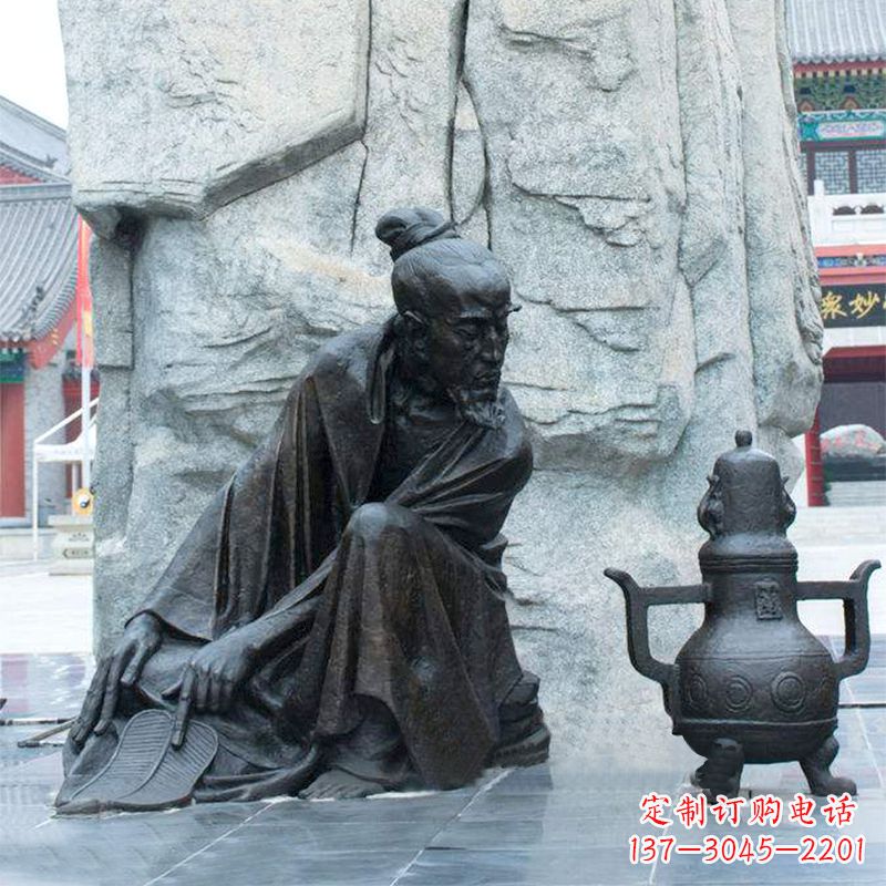泰安中国医史传承葛洪炼丹情景雕塑