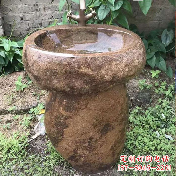 泰安精美手雕石花盆,传承古典品位