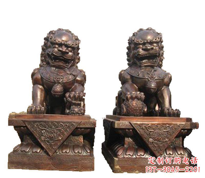 泰安公司汇丰狮子铜雕塑摆件 (2)