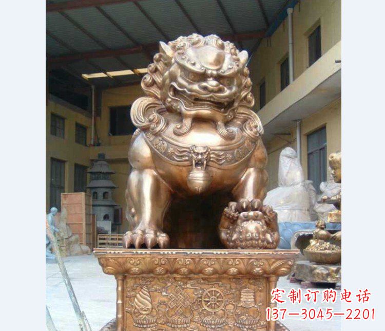 泰安精致装饰型汇丰狮子铜雕塑