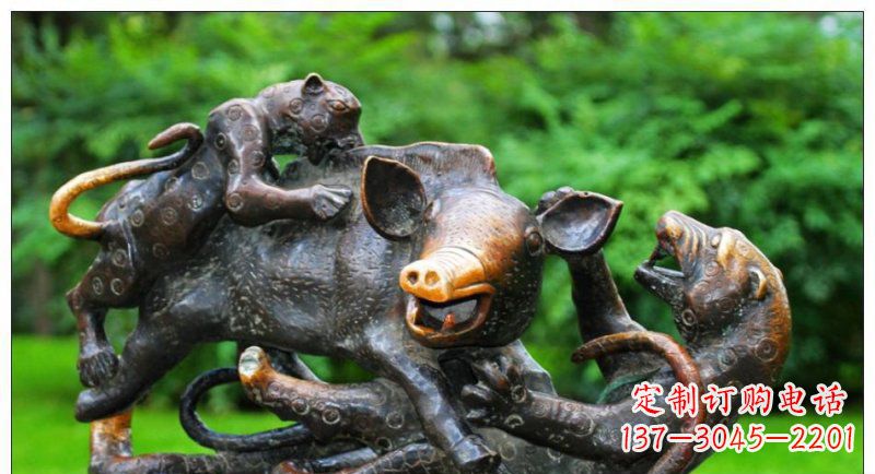 泰安艺术精美的豹子铜雕