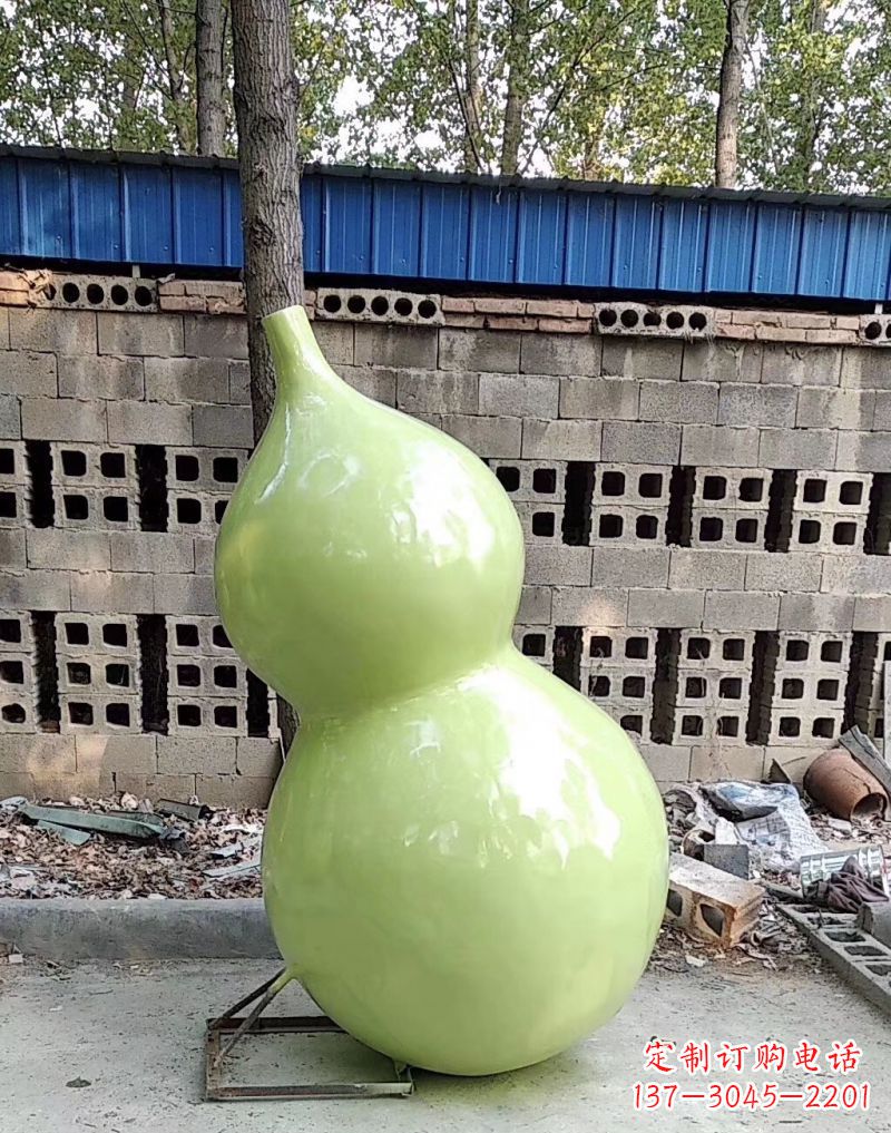 泰安公园装饰休闲雕塑——葫芦仿真玻璃钢雕塑