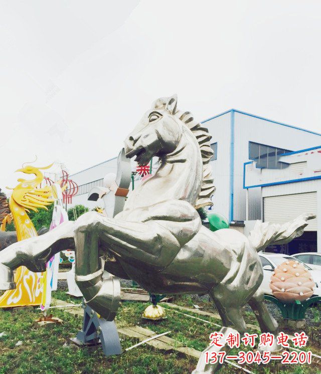 泰安产品名称优雅的不锈钢雕塑——奔马