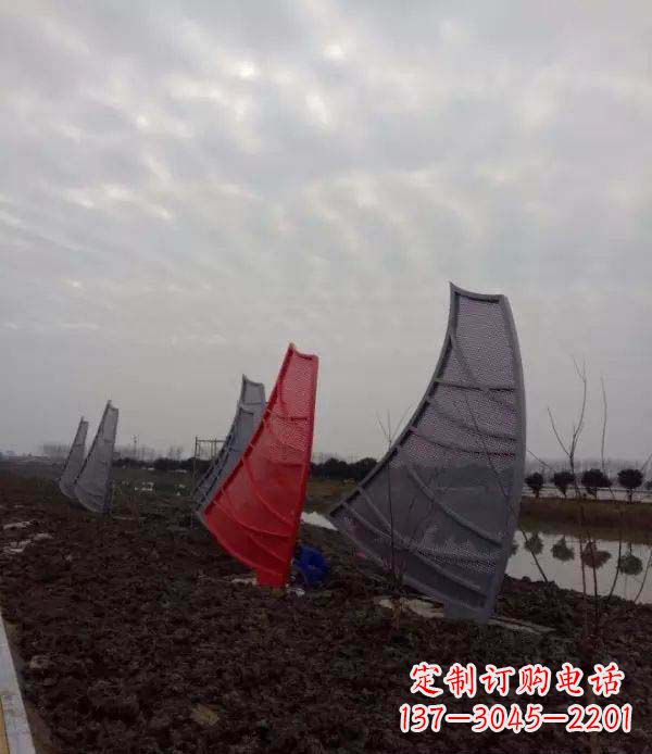 泰安不锈钢抽象帆船雕塑