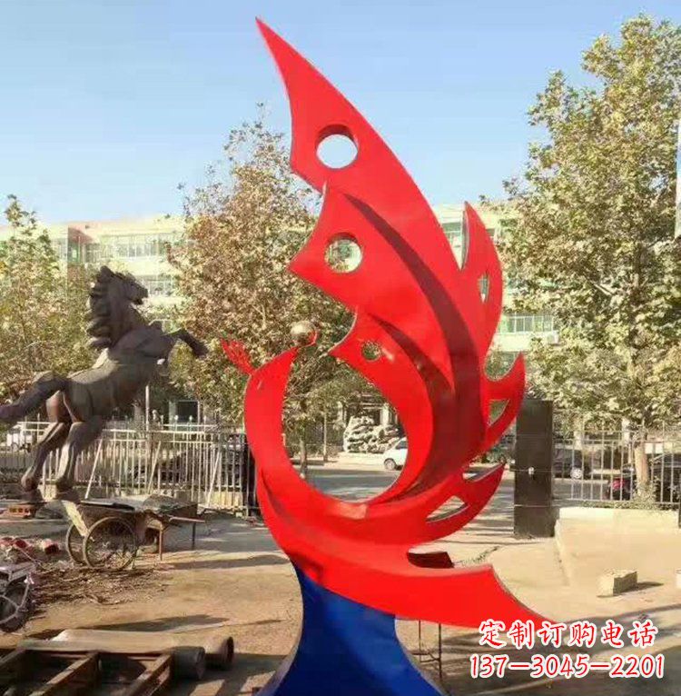 泰安艺术精美的不锈钢凤凰雕塑