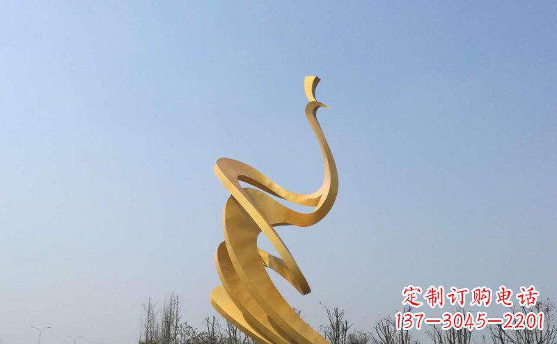 泰安抽象凤凰不锈钢雕塑