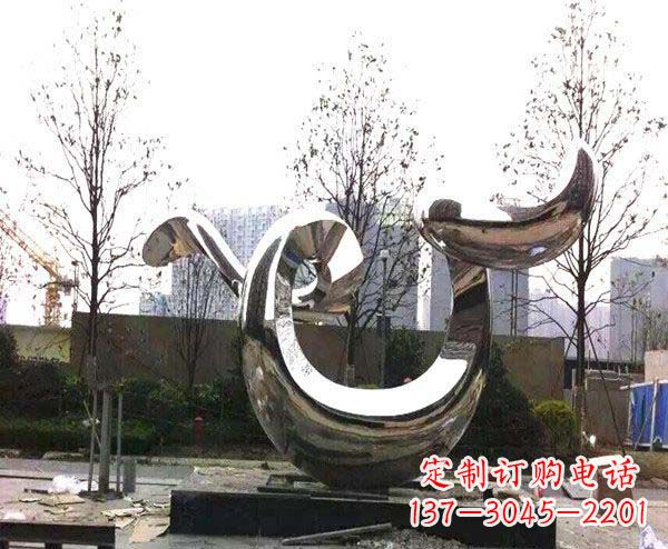 泰安新品发布不锈钢抽象鲸鱼雕塑