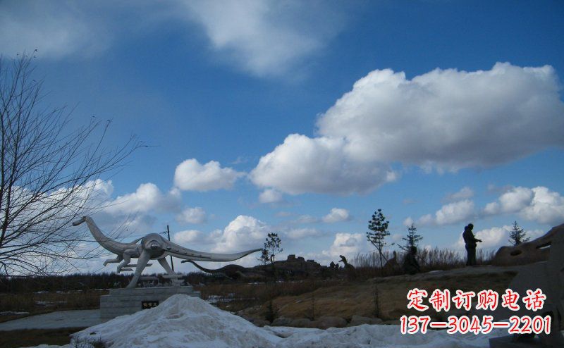 泰安超大不锈钢动物恐龙雕塑