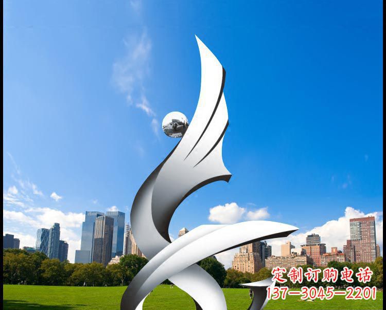 泰安优雅贵族不锈钢凤凰雕塑