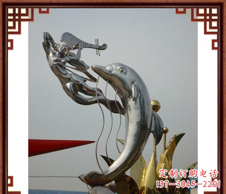 泰安活力满满的海豚雕塑
