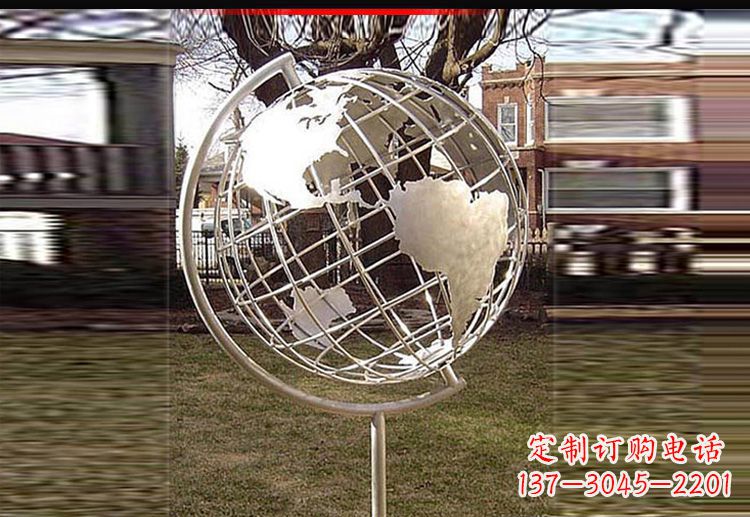 泰安强大的不锈钢地球仪雕塑