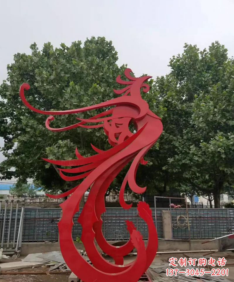 泰安产品名称浪漫传情不锈钢凤凰雕塑