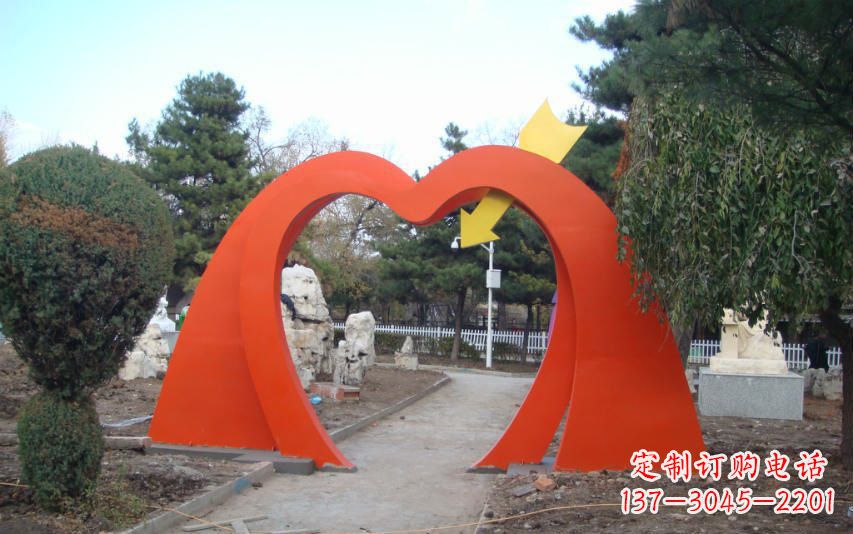 泰安高雅大气的不锈钢拱门雕塑