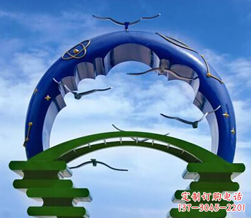 泰安不锈钢帝王拱景观雕塑