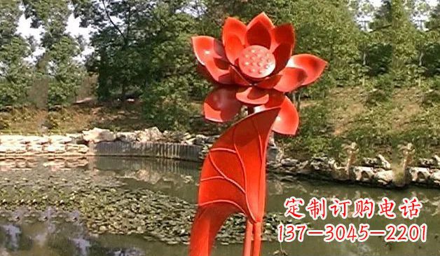 泰安精美不锈钢荷花雕塑