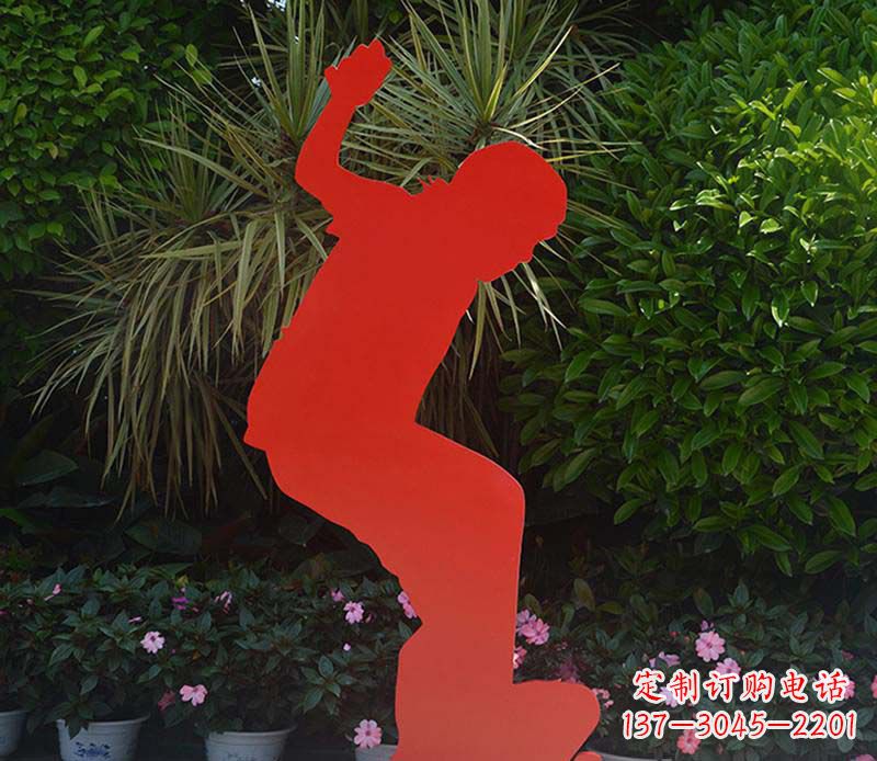 泰安不锈钢男孩滑板雕塑