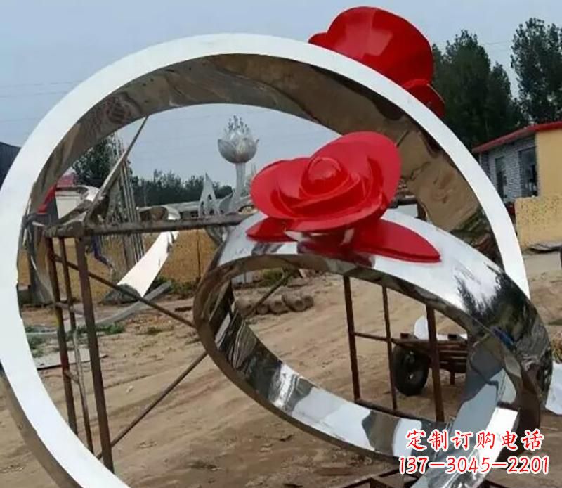 泰安精致的不锈钢戒指雕塑