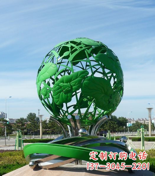 泰安不锈钢镂空荷叶青蛙雕塑