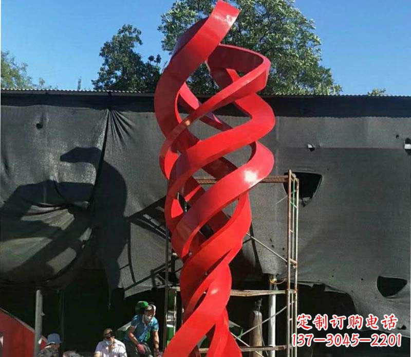 泰安高端不锈钢螺旋飘带景观雕塑