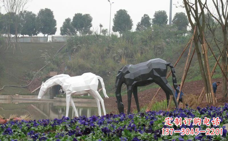 泰安盛世之美,精美不锈钢动物雕塑