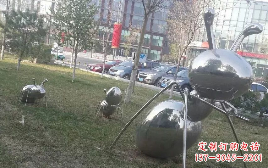 泰安中领雕塑—不锈钢蚂蚁雕塑
