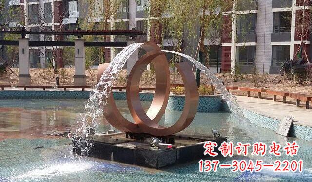 泰安高贵典雅的不锈钢喷泉雕塑