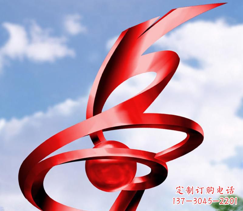 泰安公园装饰不锈钢指环雕塑