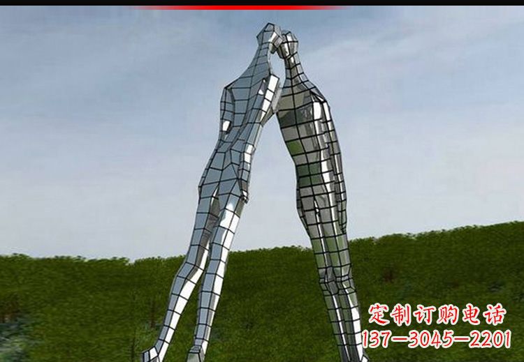 泰安爱的无限,不锈钢情侣人物雕塑