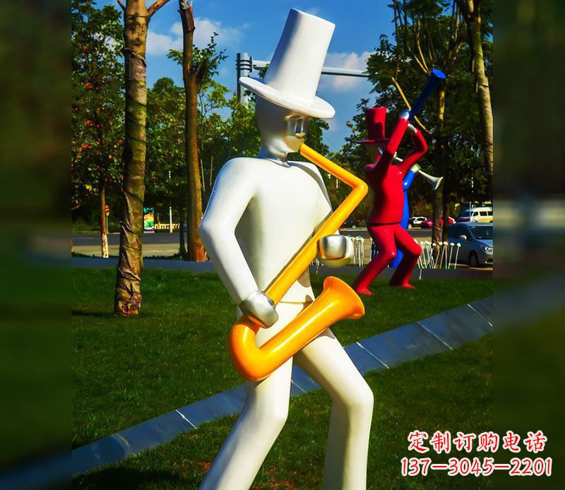 泰安精美的萨克斯不锈钢雕塑