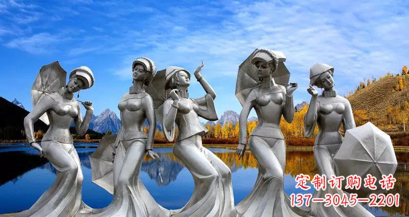 泰安现代少女雕塑