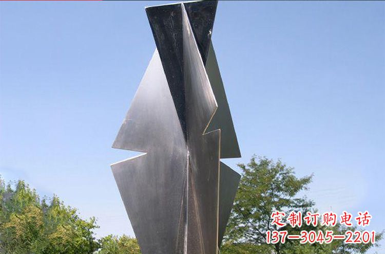 泰安不锈钢树叶雕塑更新公园景观