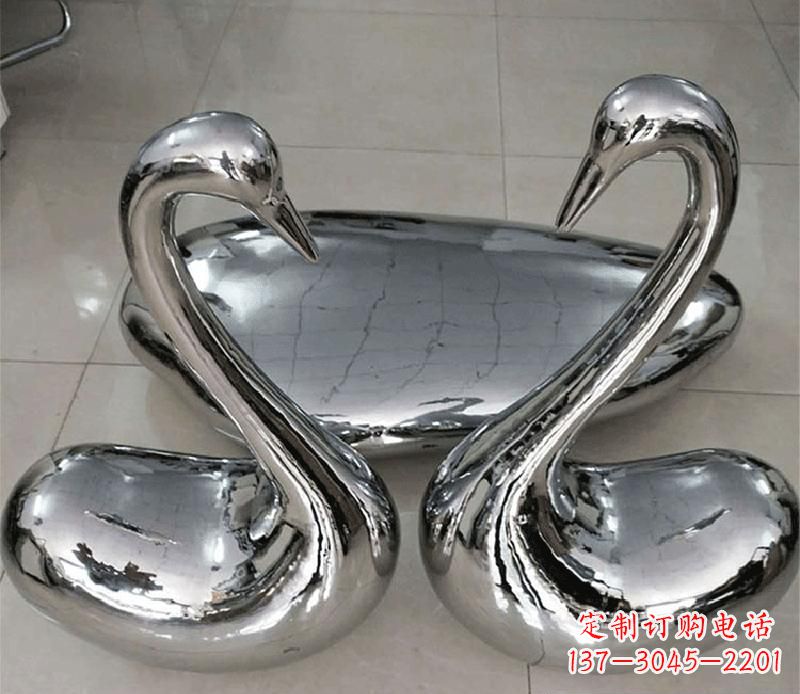 泰安高端定制不锈钢天鹅雕塑