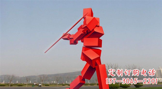 泰安定制不锈钢标枪雕塑