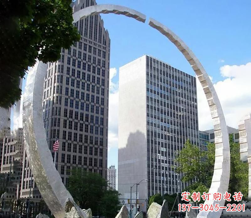 泰安金属圆环景观雕塑