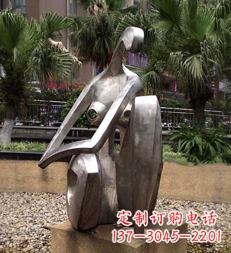 泰安现代艺术风格的不锈钢女人雕塑