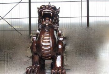 泰安来自古老文化的獬豸铜雕