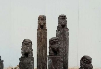 泰安复古风格拴马桩雕塑