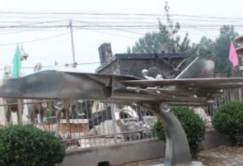 泰安中领雕塑精美不锈钢飞机雕塑
