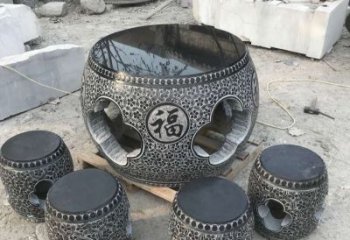 泰安特大型福字桌凳石雕